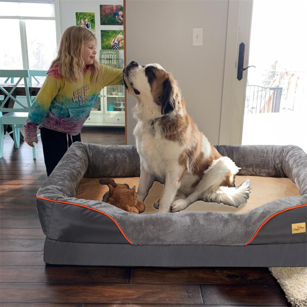 Waterproof Extra Large Orthopedic Dog Bed Sponge Foam Dog Bedding Lounge Sofa Bed