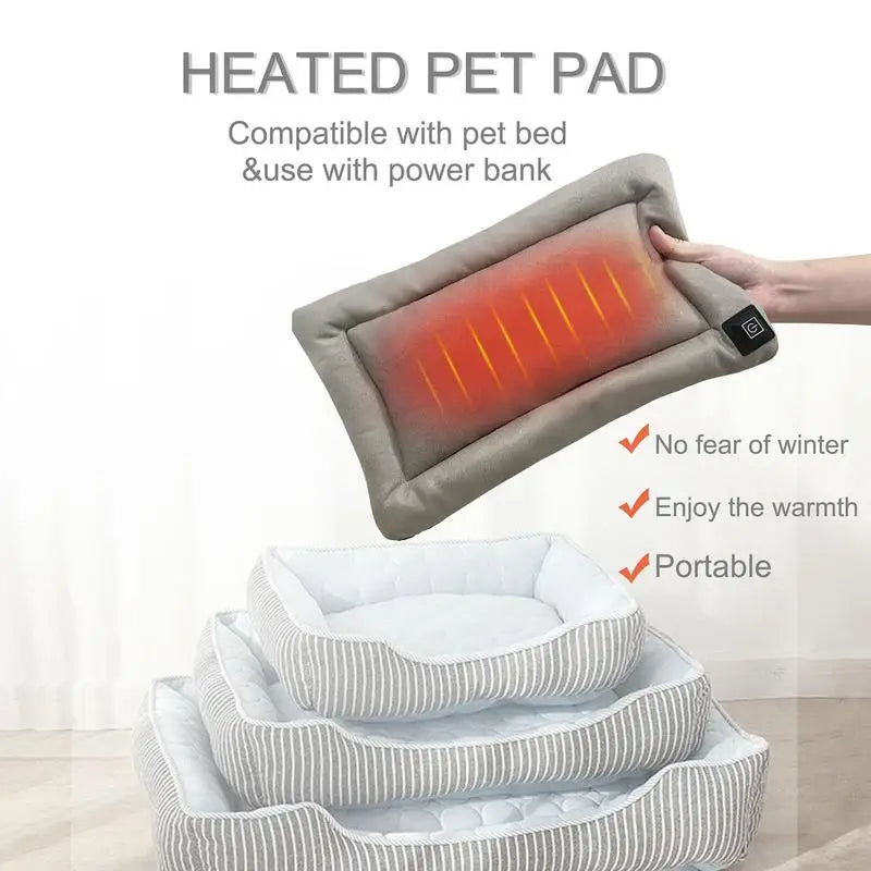 Heating Pad Blanket Dog Cat Puppy Mat Bed Pet Electric Warmer Pad Protection Waterproof Anti-Slip Type-C Heating Pad
