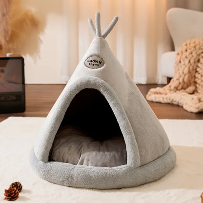 Warm Winter Pet Tent House Cat Bed Cat Dog House Deep Sleep for Puppy Cat Indoor Outdoor Tent with Cushion Pet Supplies 2023 New