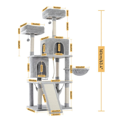 Domestic Delivery Multi-Level Cat Tree Tower Climb Furniture Scratching Post for Indoor House Pet Supplies Kitten Toy Cozy Condo