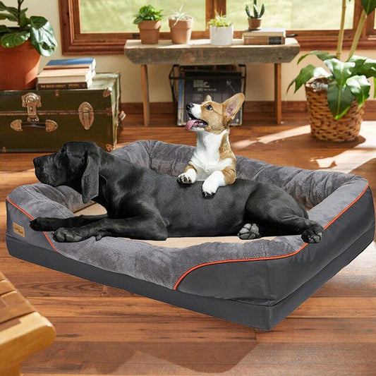Waterproof Extra Large Orthopedic Dog Bed Sponge Foam Dog Bedding Lounge Sofa Bed